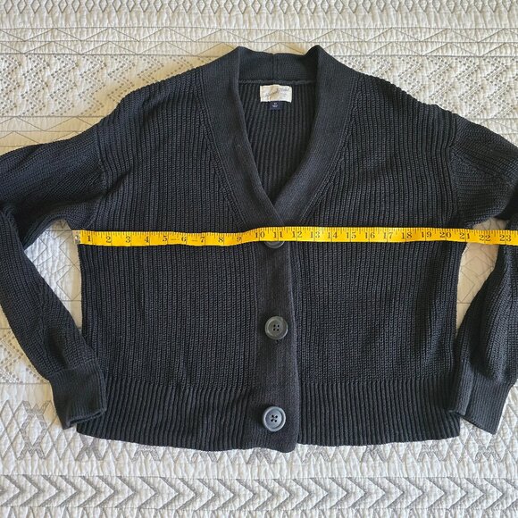 Universal Thread Ribbed Knit Black Grandad Sweater Size XS EUC - Picture 2 of 4